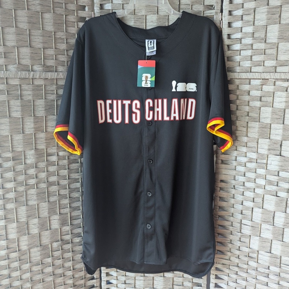 FIFA Jersey Black Button Up Deutschland World Cup 2026 XXL NWT Soccer Germany